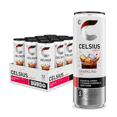 CELSIUS Sparkling Cola, Sugar Free Energy Drink, 12 Fl Oz (Pack of 12)