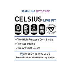CELSIUS ARCTIC VIBE Sparkling Frozen Berry, Sugar Free Energy Drink, 12 Fl Oz (Pack of 12)