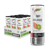 CELSIUS Sparkling Kiwi Guava, Sugar Free Energy Drink, 12 Fl Oz (Pack of 12)