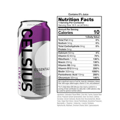 CELSIUS Essentials™ Sparkling Grape Slush, Sugar Free Performance Energy Drink, Can, 16 Fl Oz (Pack of 12)
