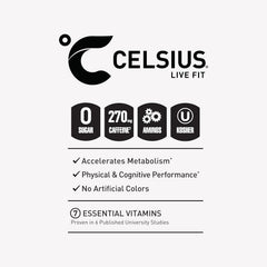 CELSIUS ESSENTIALS™ Sparkling Watermelon Ice, Sugar Free Performance Energy Drink, 16 Fl Oz (Pack of 12)